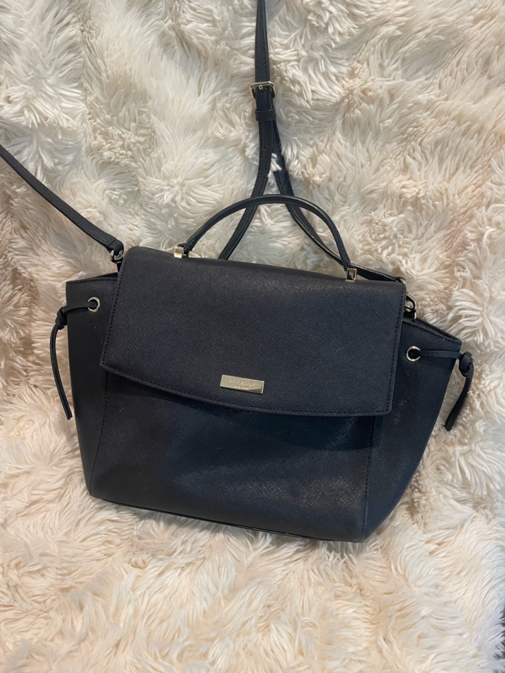 Kate Spade Classic Black Top-Handle Satchel with Adjustable Strap